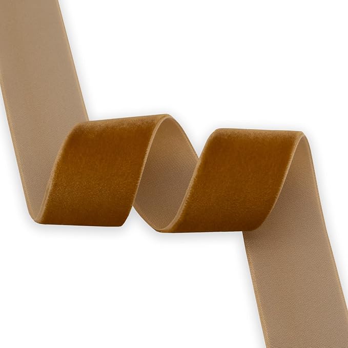 Nylon Velvet Ribbon Single Faced,1 Inch X 25Yards Spool (Ginger)