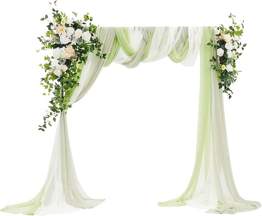 Artificial Wedding Arch Flowers Kit (Pack of 5),2pcs Artificial Hanging Flower Arch Decor,for Wedding Ceremony Arbor Reception Backdrop Rose Floral Party Outdoor Decoration Green