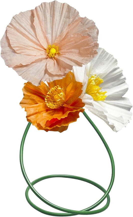 Large Giant Artificial Flowers Decoration - Indoor Outdoor Decor Huge Paper Flower, Realistic Faux Flowers for Home/Office/Living Room /Wedding Ceremony Party /Birthday Party 3pc (Pink Orange White)