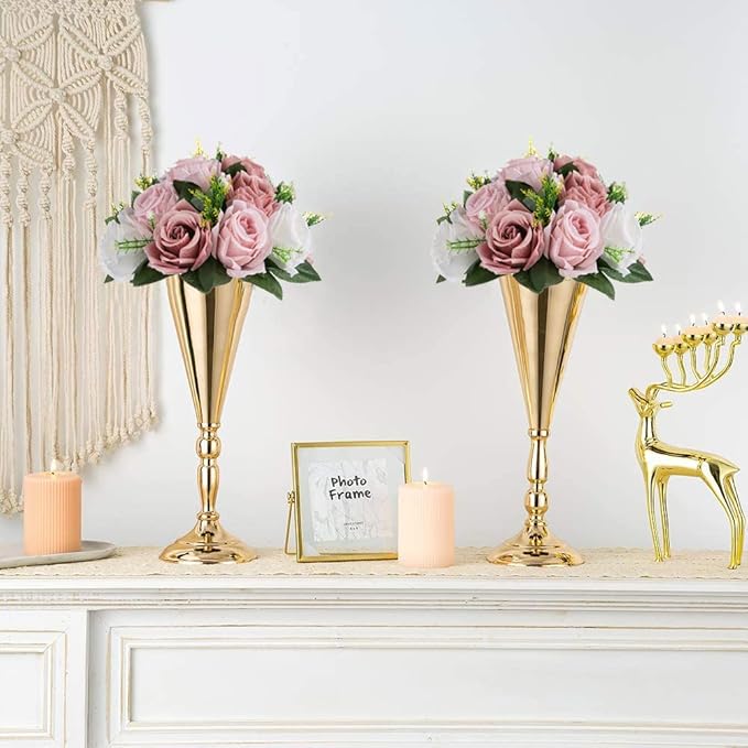Sziqiqi Pink Flower Centerpieces for Tables Kissing Balls for Wedding - Artificial Floral Arrangement Center Piece