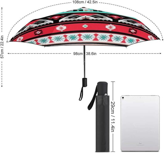 3 Fold Car Umbrella Folding Portable Automatic Umbrella Sunny Rain Sunscreen