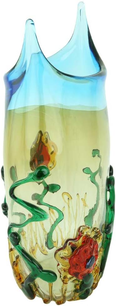 Glass Of Venice Murano Glass Abstract Flower Vase