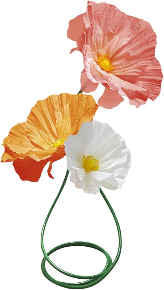 Paper Flowers for Decoration, Wedding Arch Artificial Flowers Adjustable Bendable Flower Decorations for Wedding, Propose, Engagement Baby Shower 3 Pack (Pink Orange White)