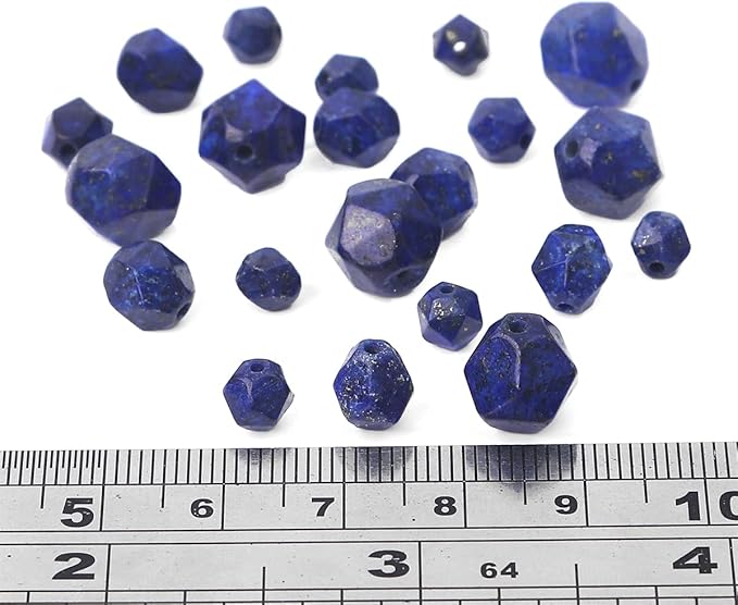 Faceted Natural Lapis Lazuli Stone Round Beads 6mm 36cm/Strand for Jewelry Making