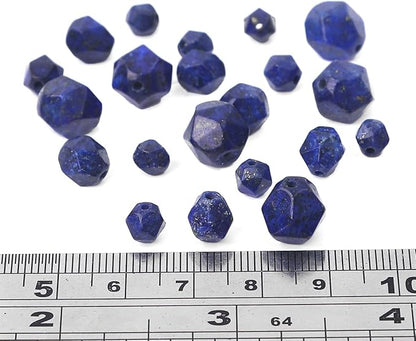 Faceted Natural Lapis Lazuli Stone Round Beads 8mm 36cm/Strand for Jewelry Making