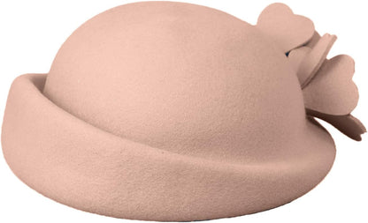 Women Wool Felt Ribbon French Fashion Vintage Millinery Beret Hats Top Cap Ladies Party Wedding Fedoras Chapeau