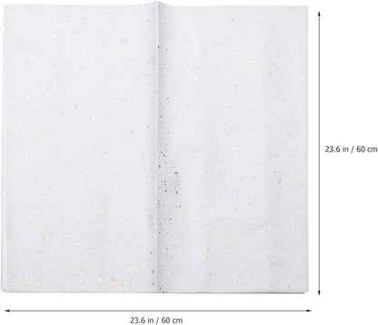 MOLUCKFU 10Pcs Metallic Foil Dot Flower Wrapping Paper DIY Packaging for Bouquets Wrap Seasonal Floral Craft Supplies