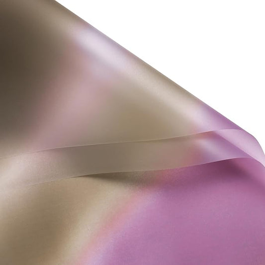 WRAPAHOLIC 20 Sheets Flower Wrapping Paper - 22.4 x 22.4 inch Purple Gradient Color Water-Resistant Floral Bouquet Wrapping Paper, Florist Supplies Packaging for Wedding Birthday Gift DIY