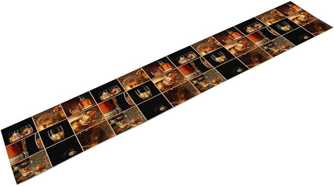 Red Wine Themed Vintage Table Runner, Kitchen Dining Table Farmhouse Decoration for Home Party Decor 13x70 Inch