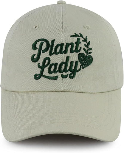 Plant Lady Hats for Women, Adjustable Embroidered Gardening Baseball Cap