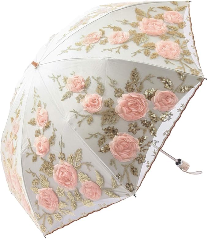 Honeystore Flower Lace Parasols for Wedding Party Lace Bridal Umbrella
