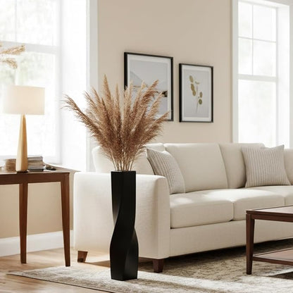 Tall Vase On Floor, 27.56" Twisted Geometric Flower Vase for Home, Living Room, Flower Centerpieces, Shelf, Table, Decor, Creative Unique Decorative Vases