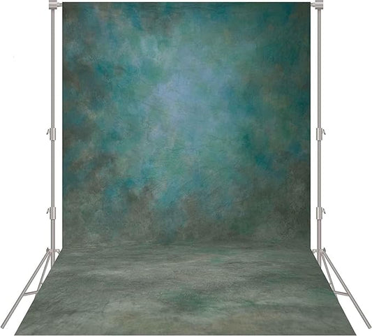 Abstract Professional Photography Backdrop for Portrait Photo Props Booth Background Photoshoot Studio with Polyester Fabric Roller Pocket on Top (8x12,Green,No Stand)