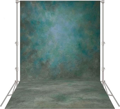 Abstract Professional Photography Backdrop for Portrait Photo Props Booth Background Photoshoot Studio with Polyester Fabric Roller Pocket on Top (6x8ft,Green,No Stand)