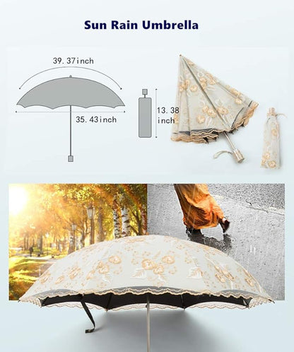 Honeystore Flower Lace Parasols for Wedding Party Lace Bridal Umbrella