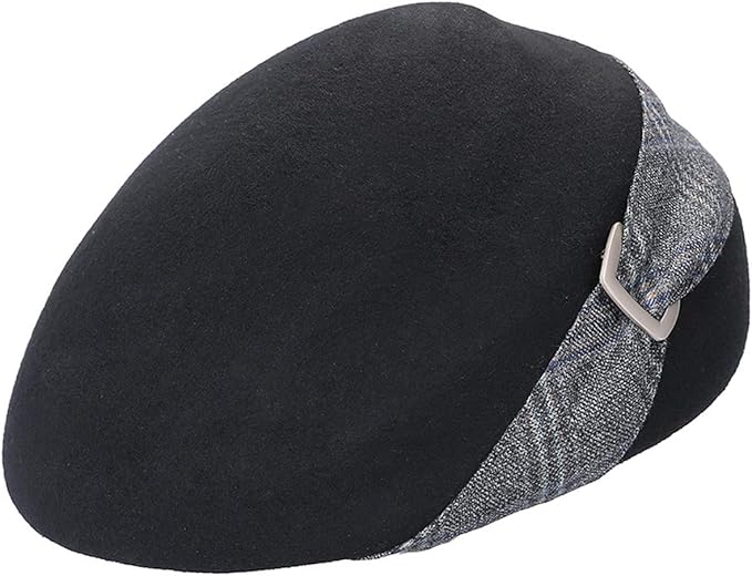 ORIDOOR Women Vintage 100% Wool Felt Flowers Bucket Cloche Bowler Hat Church Wedding Beret Hat