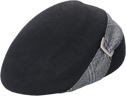 ORIDOOR Women Vintage 100% Wool Felt Flowers Bucket Cloche Bowler Hat Church Wedding Beret Hat