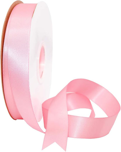 Morex Ribbon Double Face Satin Ribbon 7/8" X 50 YD Pink Ribbon for Gift Wrapping, Birthday Gift Cards, Satin Dress for Women, Silk Ribbons for Crafts, Wedding Gifts for Couple