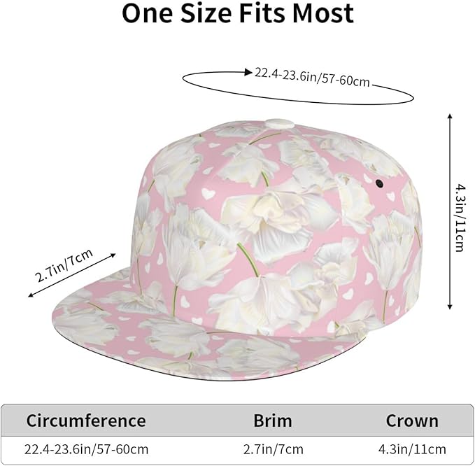 Tulip Flower Baseball Cap for Women Baseball Caps Flower Hat Tulip Baseball Hats Womens Cap for Outdoor