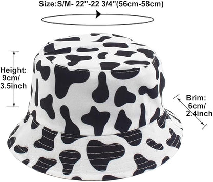 Quanhaigou Bucket Hat for Men Women,Packable Reversible Printed Sun Hats,Fisherman Outdoor Summer Travel Hiking Beach Caps