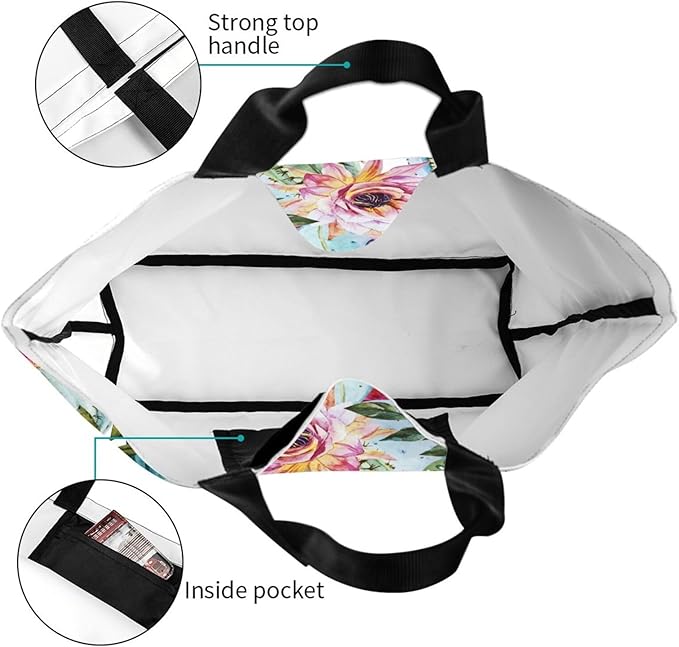 Sunflower Tote Bag For Women, Waterproof Shoulder Bags Big Reusable Grocery Handbag For Shopping Picnic Work Beach