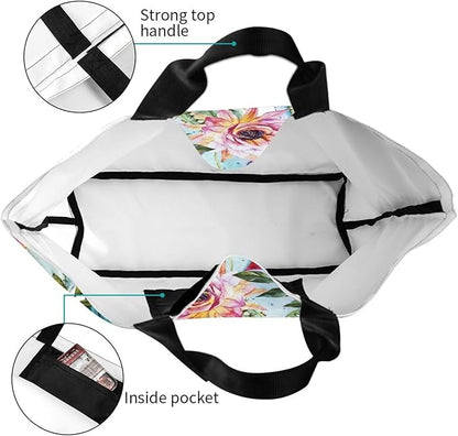 Sunflower Tote Bag For Women, Waterproof Shoulder Bags Big Reusable Grocery Handbag For Shopping Picnic Work Beach
