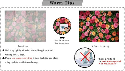 7X5ft Floral Backdrop for Photography Mother's Day Backdrop Wedding Backdrops Spring Flower Photography Backdrop Valentine's Day Backdrops for Photographers Studio Props 049