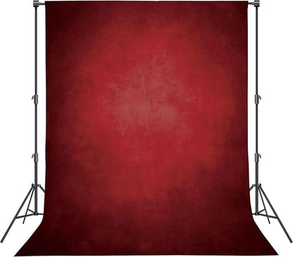 Abstract Professional Photography Backdrop for Portrait Photo Props Booth Background Photoshoot Studio with Polyester Fabric Roller Pocket on Top (8x12ft,Red,No Stand)
