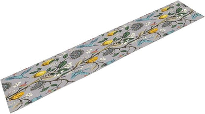 Table Runner with Flowers and Birds, Spring Plant Flowers Table Decoration Linen Table Runner Family Party Party Decorations 13x70 Inches