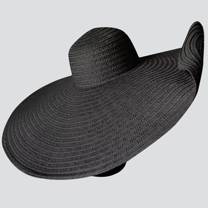 Oversized Beach Straw Hats for Women Extra Large Wide Brim Beach Hat Foldable Roll up Floppy Sun Hat