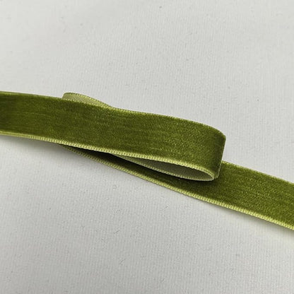 Chenkou Craft 25 Yards 5/8" Velvet Ribbon Lots Bulk (Olive, 5/8"(15mm))