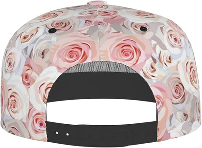 Rose Baseball Cap Adjustable Flower Baseball Caps Womens Hat Rose Flower Baseball Hats for Women Outdoor