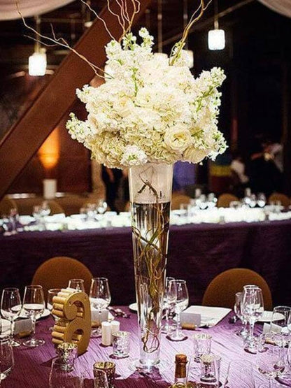 Efavormart 4 Pack | 28'' Clear Heavy Duty Trumpet Glass Vase