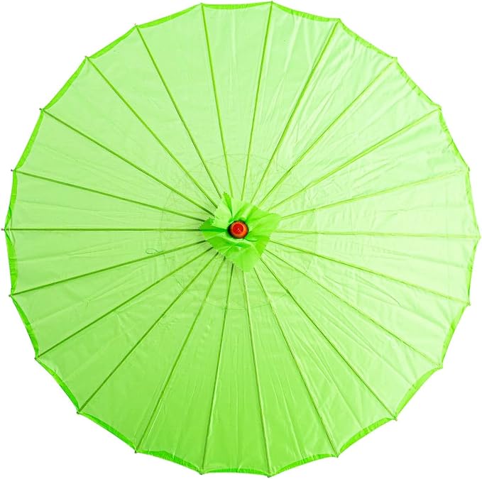THY COLLECTIBLES 33" Japanese Chinese Umbrella Parasol for Wedding Parties, Photography, Costumes, Cosplay, Decoration and Other Events - Solid Color (Green)