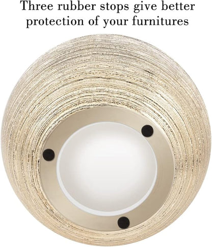 Gold Ceramic Flower Vase Home Decor Vase Centerpieces Vases Metallic Round Bowl Vases for Living Room,Bedroom,Kitchen,Countertop (Gold), Dia 7'' (21005-GD)