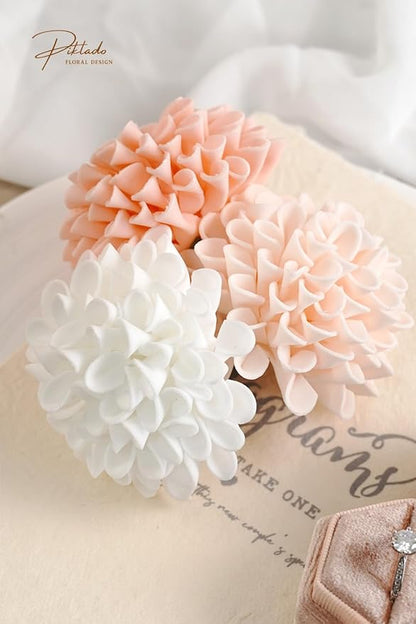 Artificial Wedding Dahlia Flowers 25 pcs Fake Roses with Stem for DIY Wedding Decor Centerpieces Arrangements Bouquets (Shades of Pink)