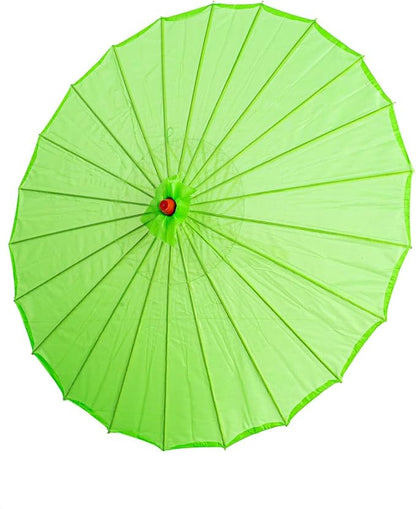THY COLLECTIBLES 33" Japanese Chinese Umbrella Parasol for Wedding Parties, Photography, Costumes, Cosplay, Decoration and Other Events - Solid Color (Green)