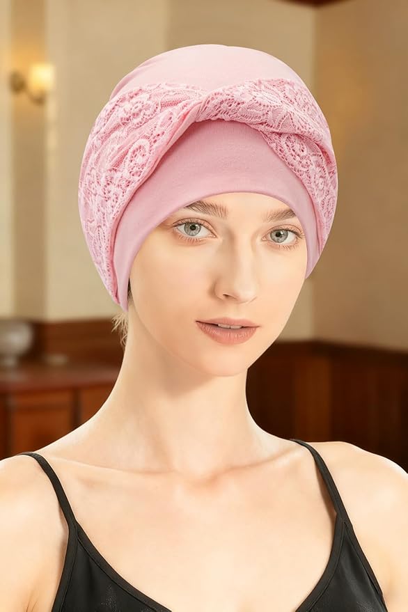 XYIYI Knot Chemo Headwear for Womens Cancer Patients, Stretchy Chemotherapy Headwraps Beanie Hats