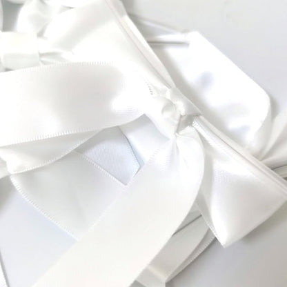 36pcs 3-1/2" White Satin Ribbon Bows with Twist Ties for Big Ribbon Bows for Gift Wrapping Packing Wedding Accessories Decoration (White)