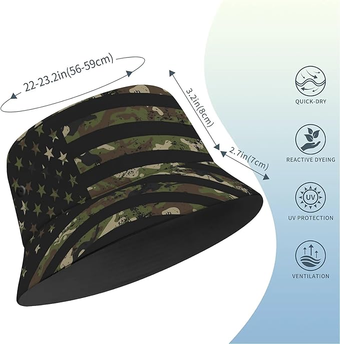 Bucket Hat for Women Men Unisex Sun Cap Packable Outdoor Fisherman Hat Headwear,Reversible Double-Side-Wear