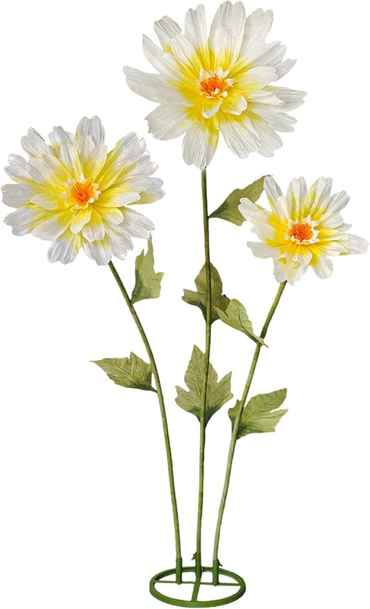 5.6 Ft Big Daisy Flowers for Decorations,Giant Artificial Faux Daisy,Large Paper Flower for Home Garden Hotel Office Decor,Photography Props,Wedding,Art Gallery,Shop Window Display(Yellow)