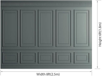 AOFOTO Vintage Room Inside Backdrop Classic French Frame Dark Grey Walls Photo Background for Wedding Bridal Shower Party Banner Home Headboard Decor Wall Photo Studio Booth Props 8x6ft