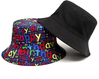 Malaxlx Bucket Hat Beach Sun Hat Fishing Hat for Women Men, Outdoor Travel Reversible Double Side Wear Fisherman Hat
