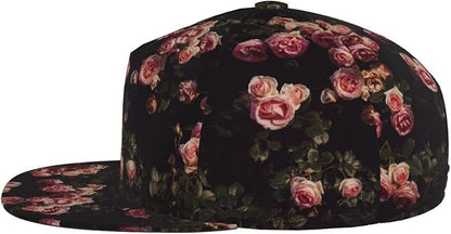 Rose Baseball Cap Adjustable Flower Baseball Caps Womens Hat Rose Flower Baseball Hats for Women Outdoor