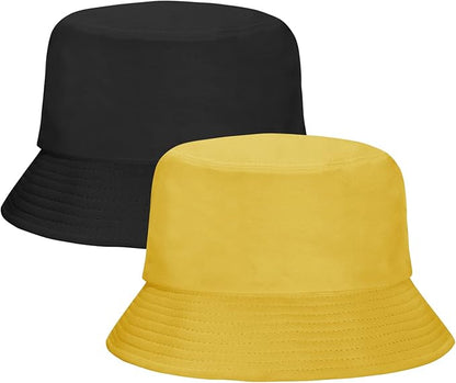 Rosoz 1 & 2 Pack Bucket Hat for Women Men Summer Travel Beach Sun Hat Outdoor Cap Unisex Bucket Hats