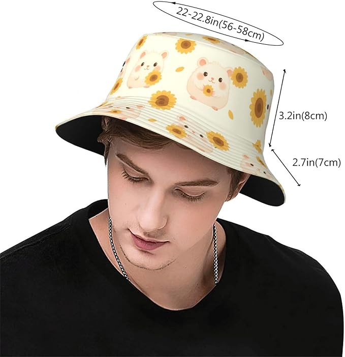 Christmas Navy Blue Tree Bucket Hat Novelty Sun Hats Trendy Fisherman Cap for Men and Women