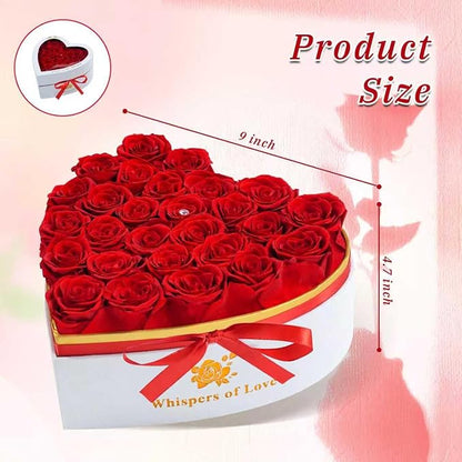 Luxury Preserved Roses – Forever Real Roses Flowers for Delivery in a White Box, Preserved Flowers Birthday Gifts for Women Mom Wife, Ideal for Anniversary (Red 27 Roses, 27 Roses)