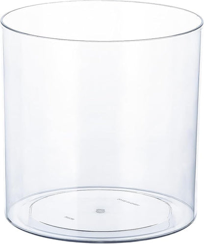 Clear Plastic Vase, Decorative Wide Flower Acrylic Cylinder Vase, Cylinder Vase Floral Container Round Plastic Vases for Home, Wedding Party, Decor, Centerpieces.7.9" x7.9