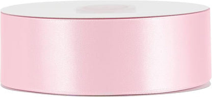 MEEDEE Pink Satin Ribbon 1-1/2 Inch Pink Ribbon Lux Double Faced Satin Ribbons by 50 Yards Polyester Satin Ribbons for Crafts, DIY Crafts, Weddings, Flower Bouquet, Holiday Decorating