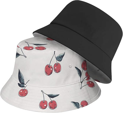 Bucket Hat for Women Men Unisex Sun Cap Packable Outdoor Fisherman Hat Headwear,Reversible Double-Side-Wear